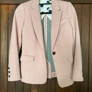 Boden Pink Blazer with Black Button Accents